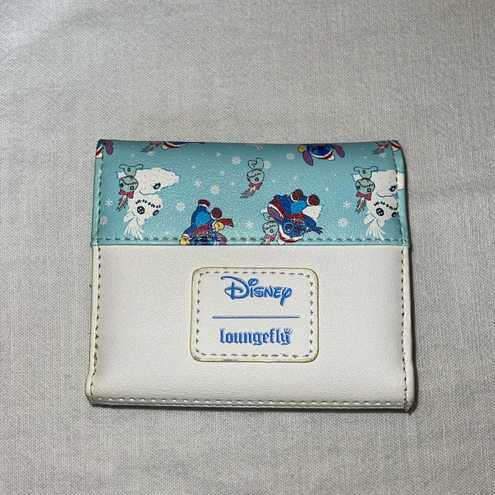 Loungefly Disney Blue White Frozen-Inspired Bi-Fold Wallet